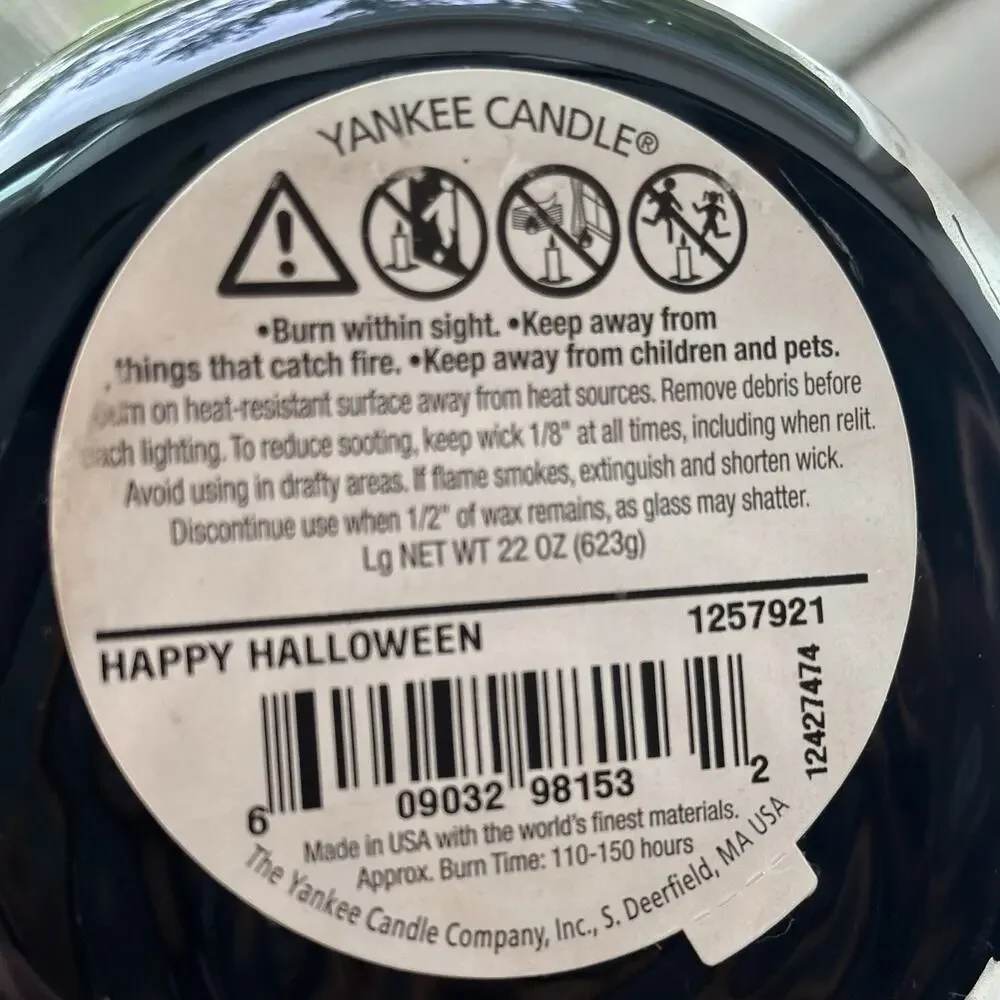 Yankee Candle Happy Halloween Cat 22oz Black Licorice Collectors Edition Retired